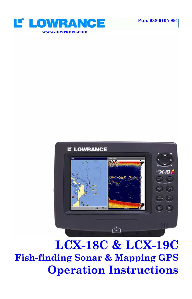 Página 1 del manual Manual de usuario Lowrance LCX-19C