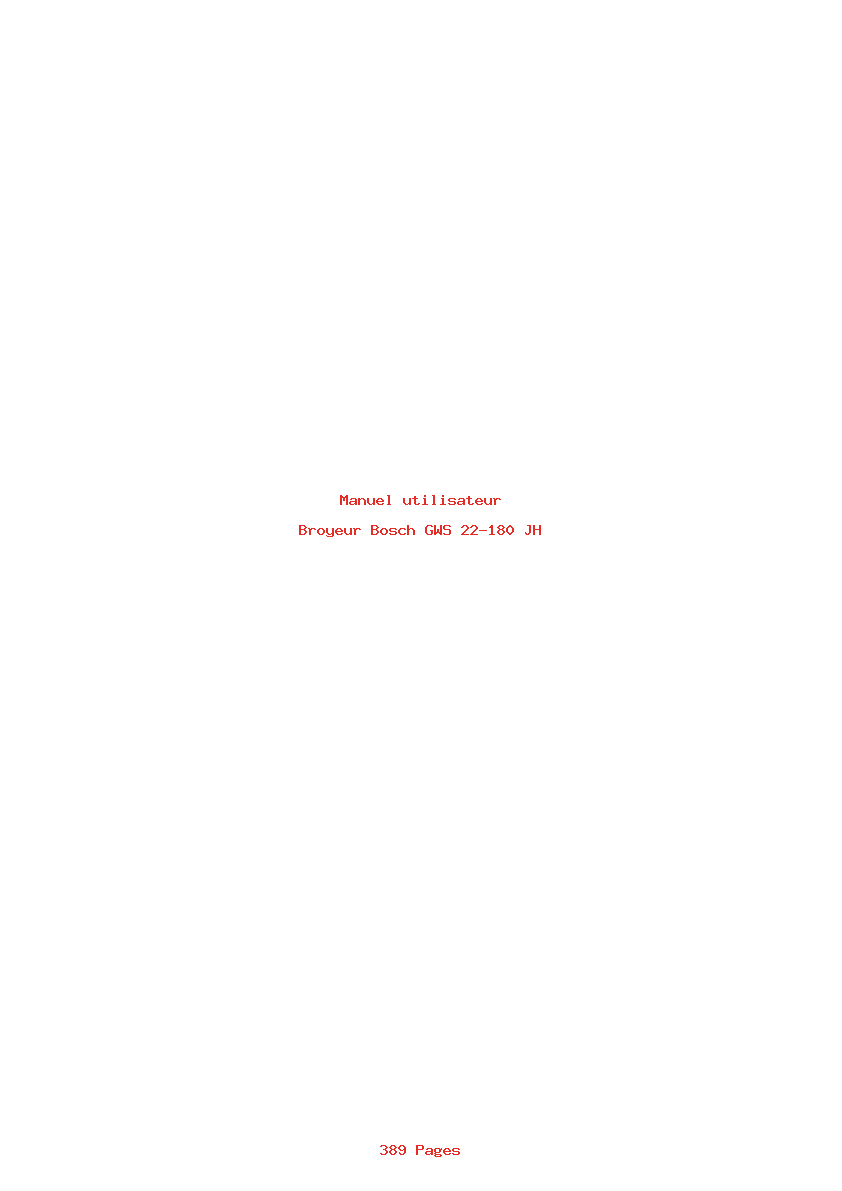 Page 1 de la notice Manuel utilisateur Bosch GWS 22-180 JH