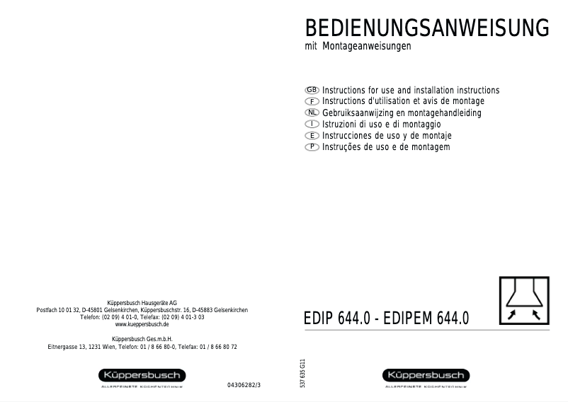 Página 1 del manual Manual de usuario Küppersbusch EDIPEM 644.0