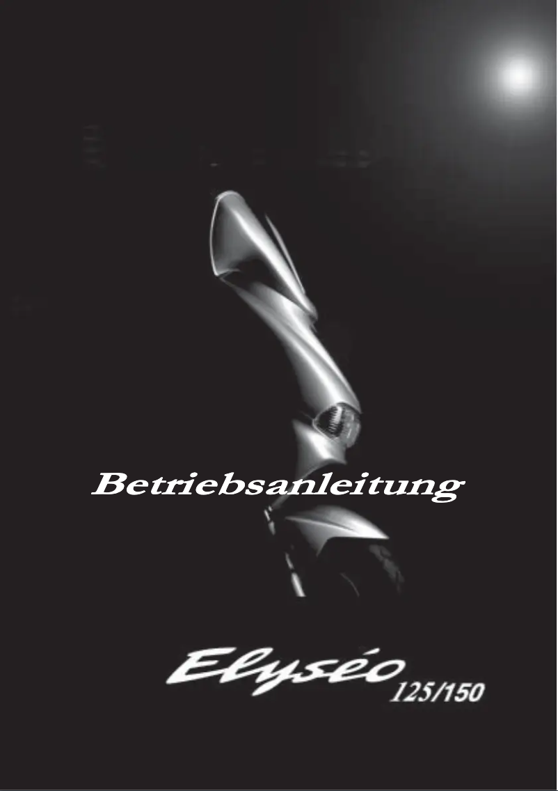 Page 1 de la notice Manuel utilisateur Peugeot Elyseo 125cc