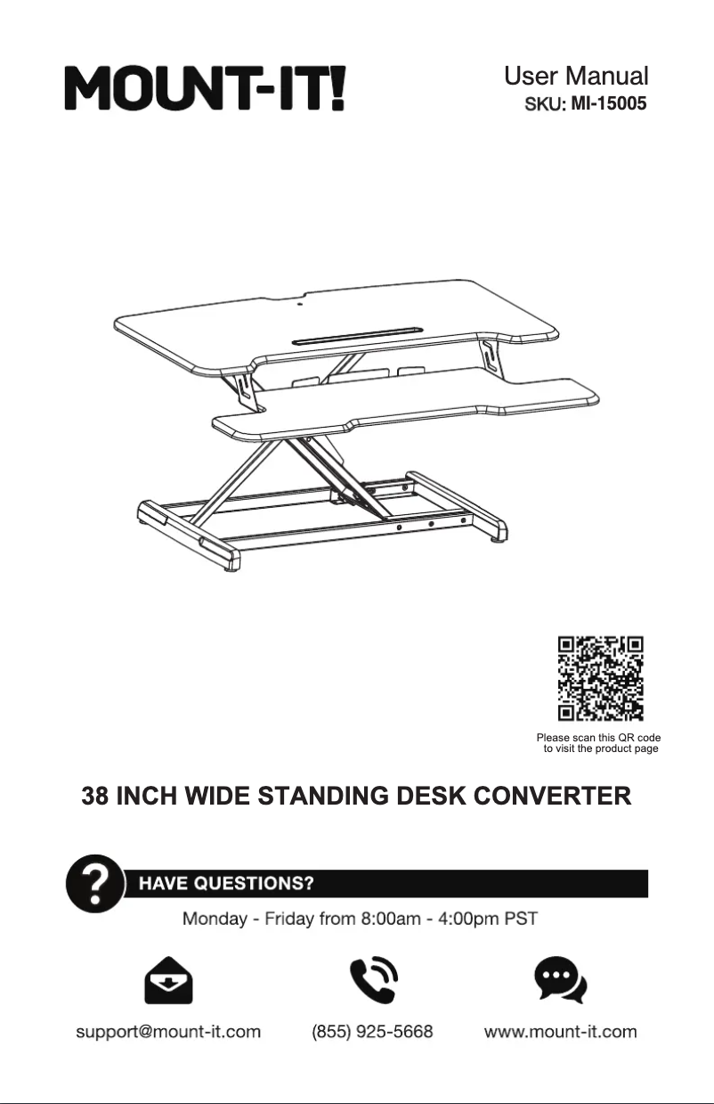 Page 1 de la notice Manuel utilisateur Mount-It! MI-15006