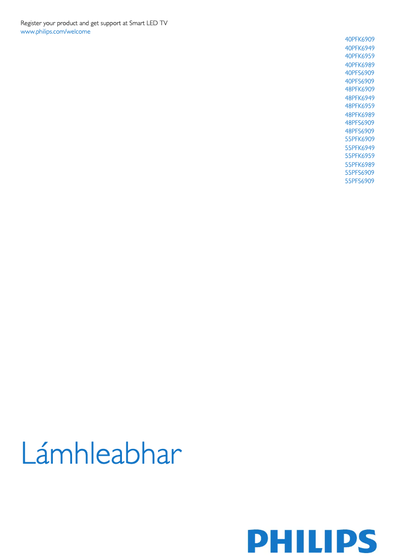 Page 1 of the manual User Manual Philips 48PFK6959