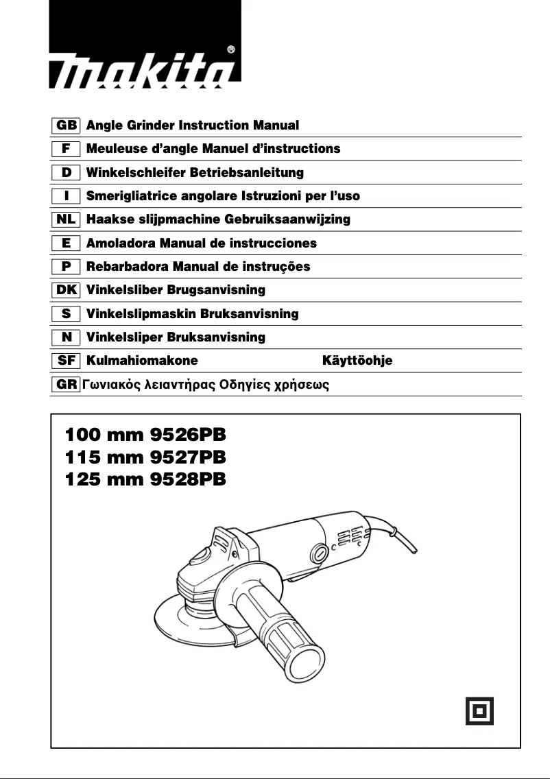 Page 1 de la notice Manuel utilisateur Makita 9528PB