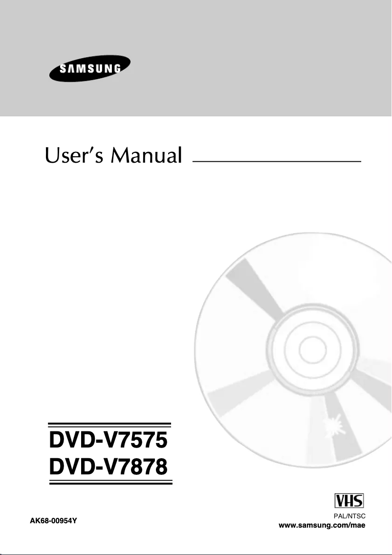 Page 1 de la notice Manuel utilisateur Samsung DVD-V7878