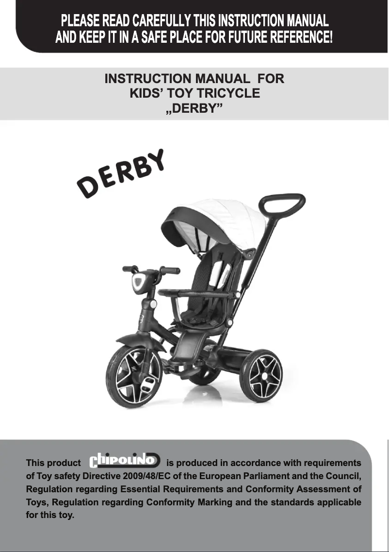 Page 1 de la notice Manuel utilisateur Chipolino Derby