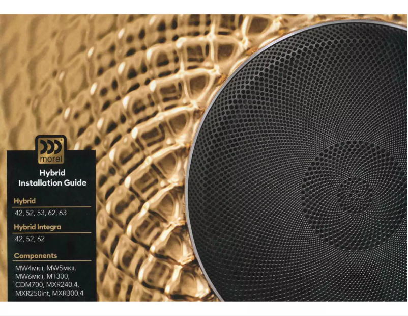 Page 1 de la notice Manuel utilisateur Morel MXR240.4