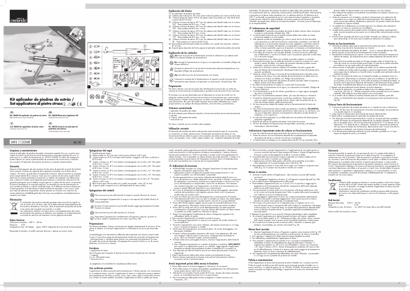 Page 1 de la notice Manuel utilisateur Crelando IAN 115568