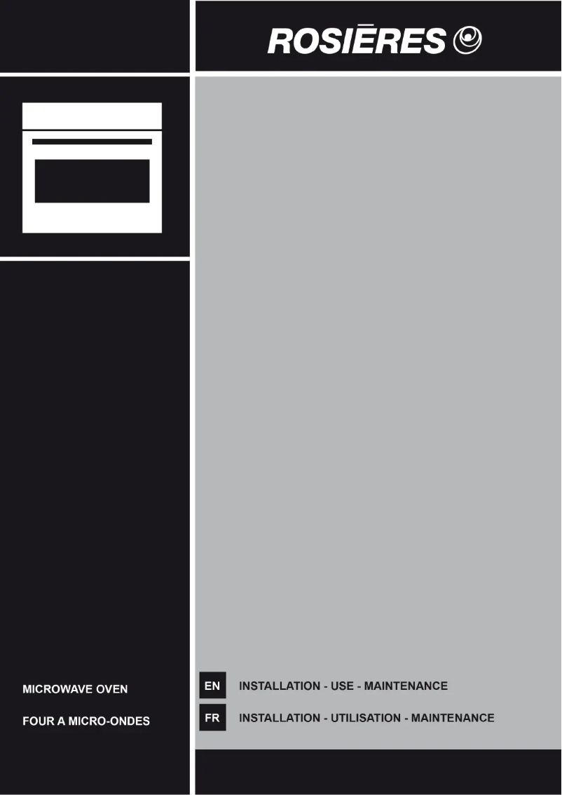 Page 1 de la notice Manuel utilisateur Rosieres RMG 450 B