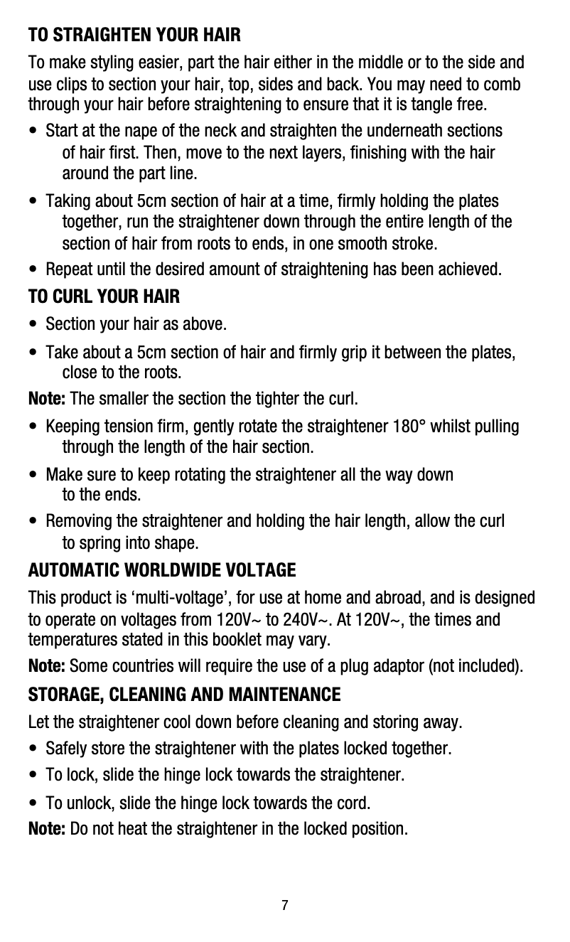 Page 1 de la notice Manuel utilisateur Remington Copper Brilliance S5700AU