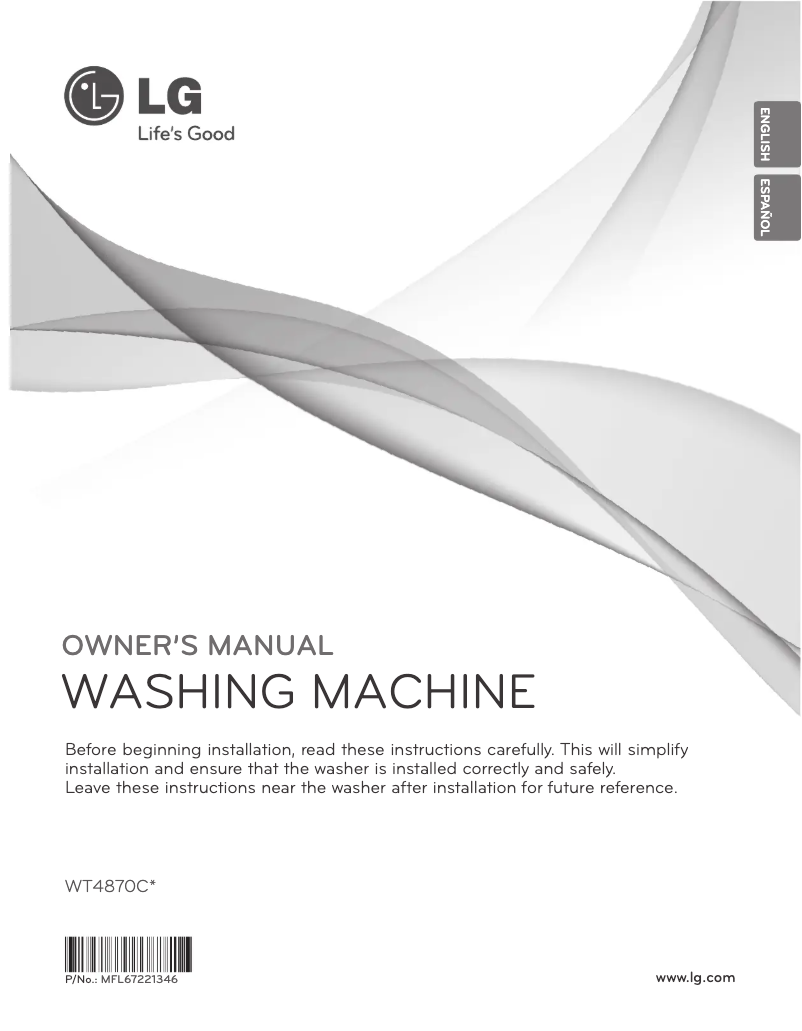 Page 1 de la notice Manuel utilisateur LG WT4870CW