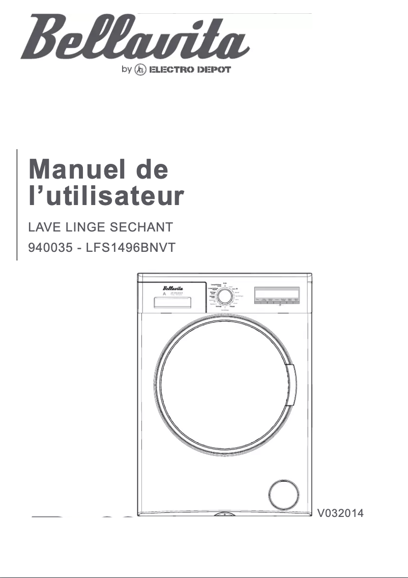 Página 1 del manual Manual de usuario Bellavita LFS 1496 BNVT