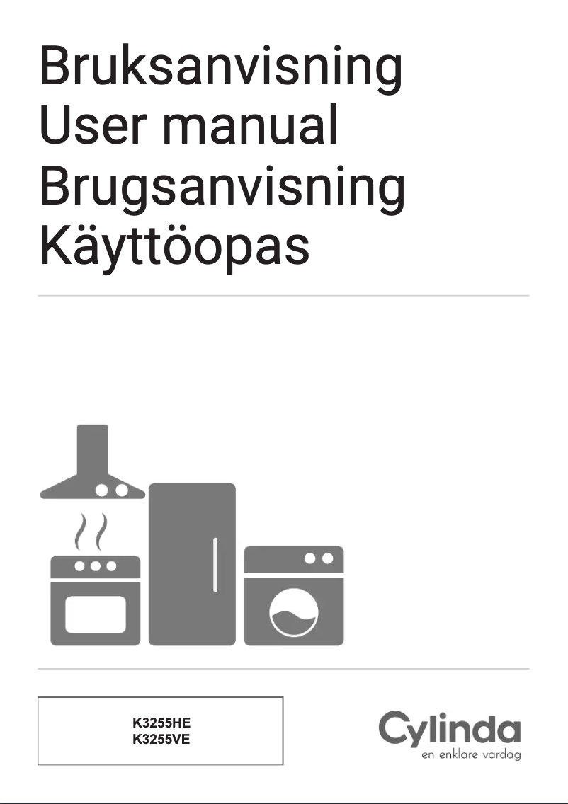 Page 1 de la notice Manuel utilisateur Cylinda K3255HE