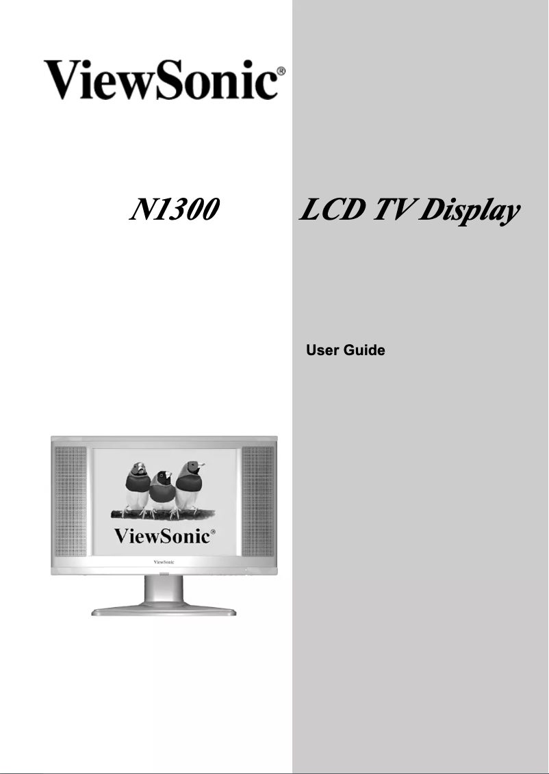 Página 1 del manual Manual de usuario Viewsonic N1300