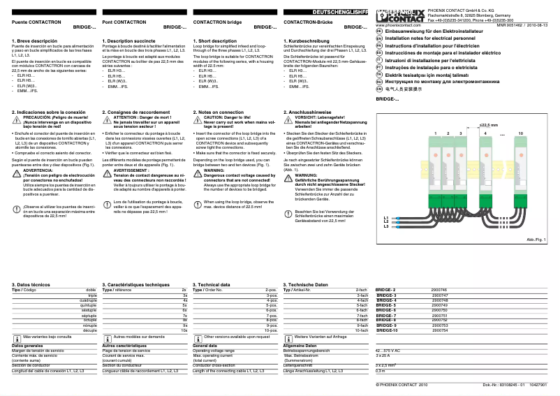 Página 1 del manual Manual de usuario Phoenix Contact BRIDGE-7