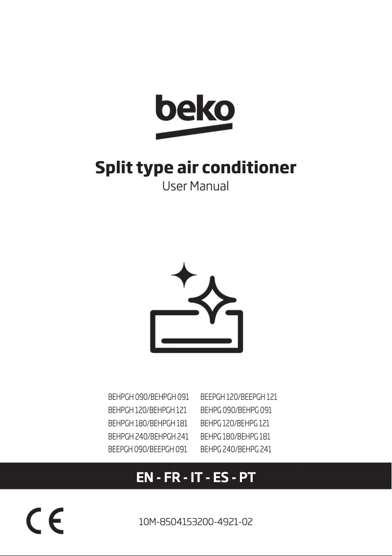 Page 1 de la notice Manuel utilisateur Beko BEHPGH 091