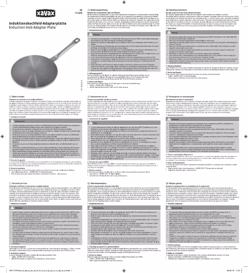 Page 1 de la notice Manuel utilisateur Xavax 00111375