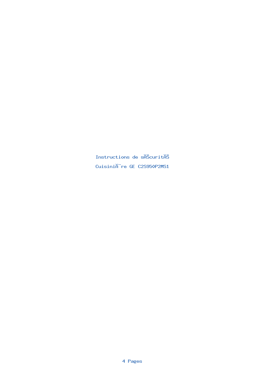 Image de la première page du manuel de l'appareil C2S950P2MS1