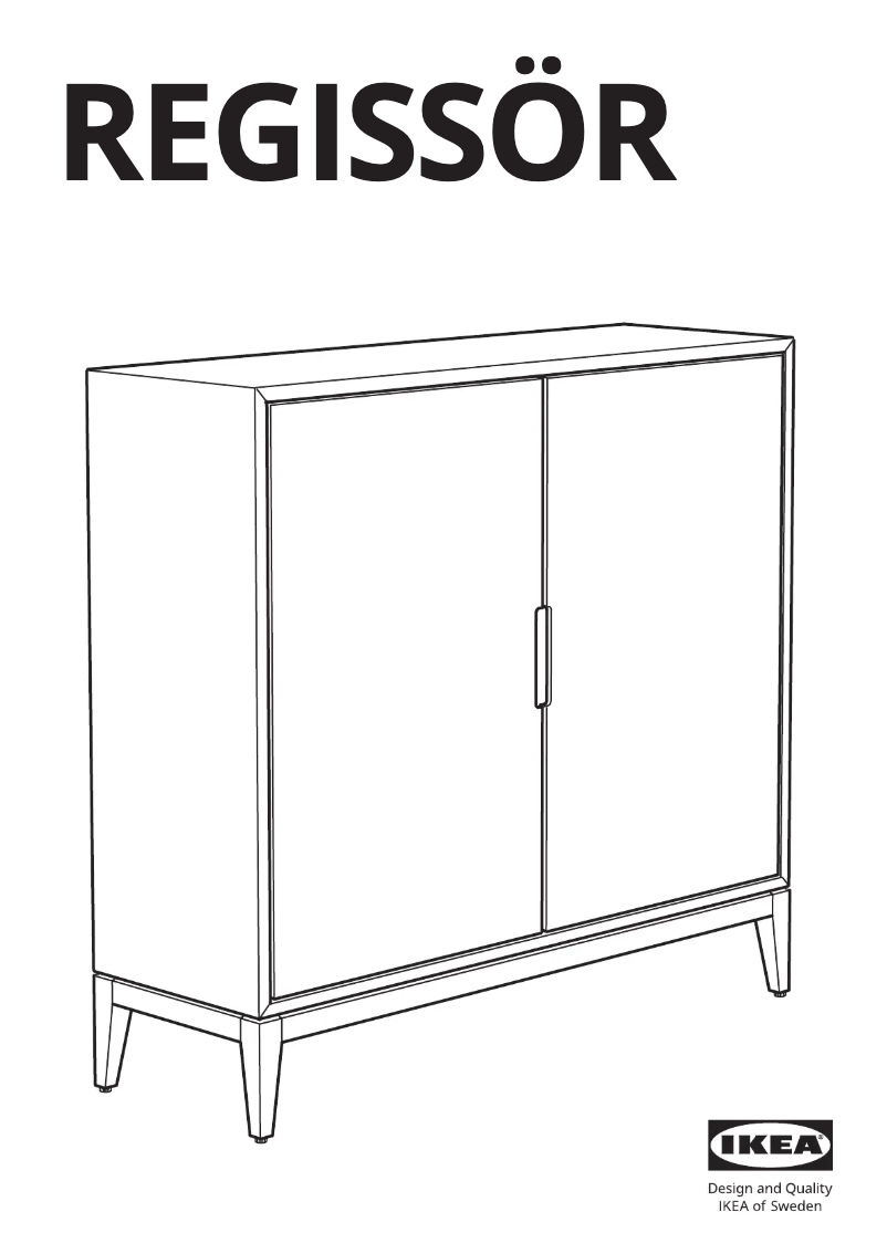 Page 1 de la notice Manuel utilisateur Ikea REGISSÖR 403.420.73