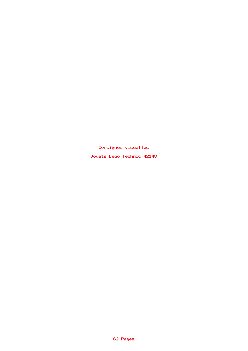 Page 1 de la notice Consignes visuelles Lego Technic 42148