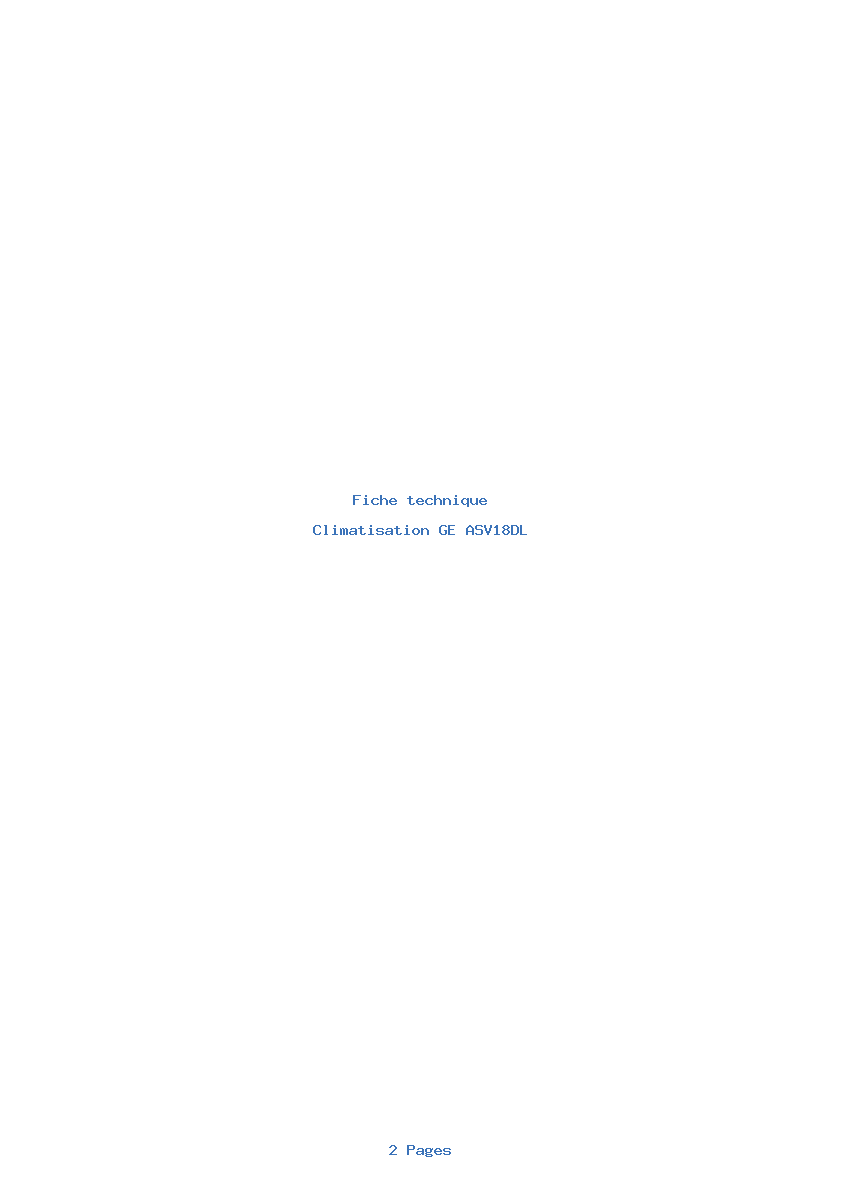 Image de la première page du manuel de l'appareil ASV18DL