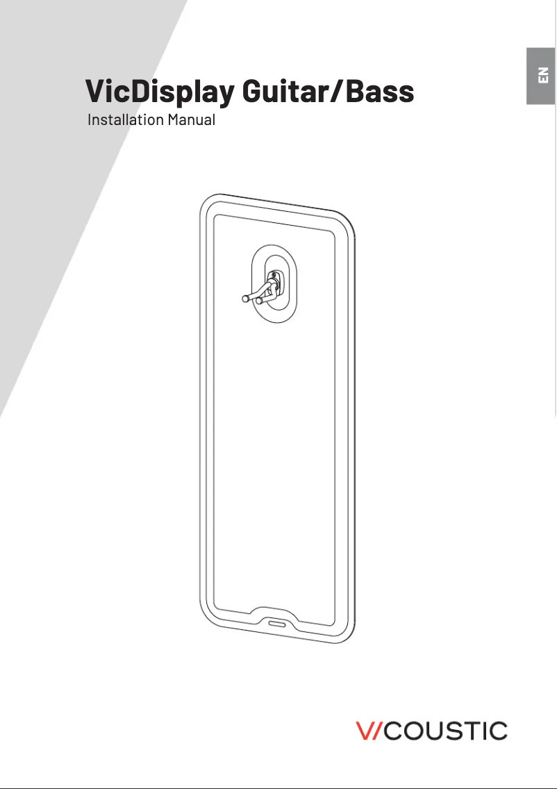 Page 1 of the manual User Manual Vicoustic VicDisplay Guitar