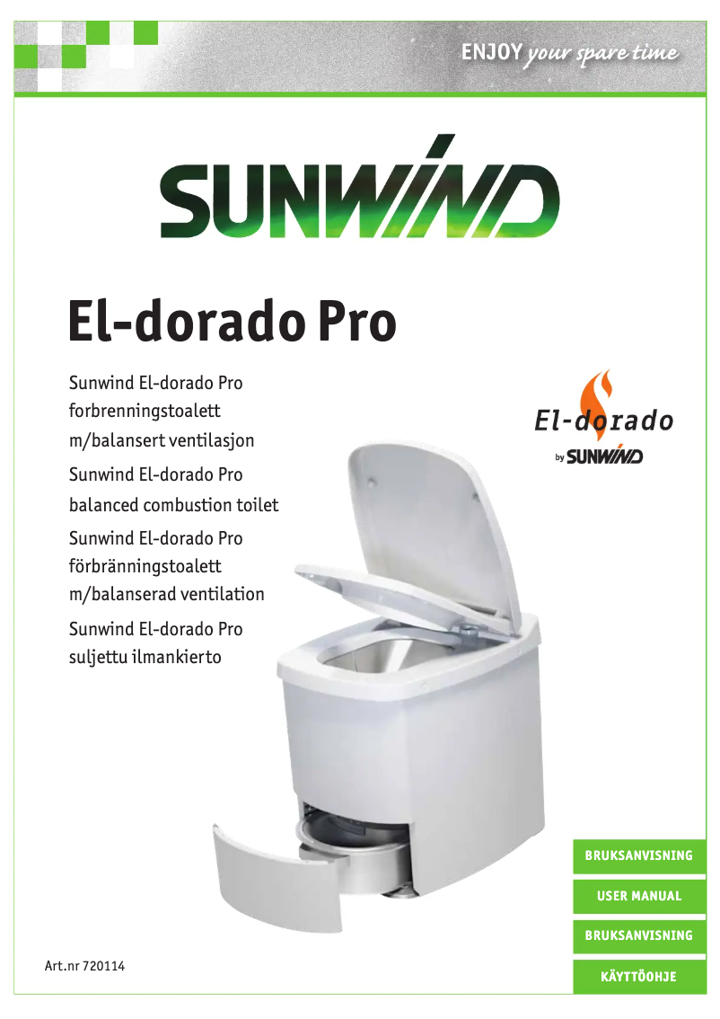 Page 1 de la notice Manuel utilisateur Sunwind El-dorado Pro
