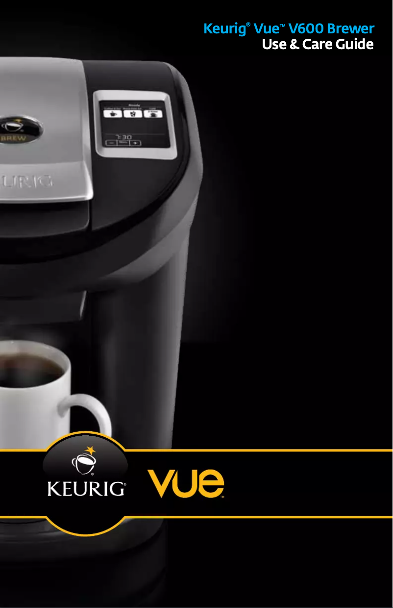 Page 1 de la notice Manuel utilisateur Keurig Vue V600