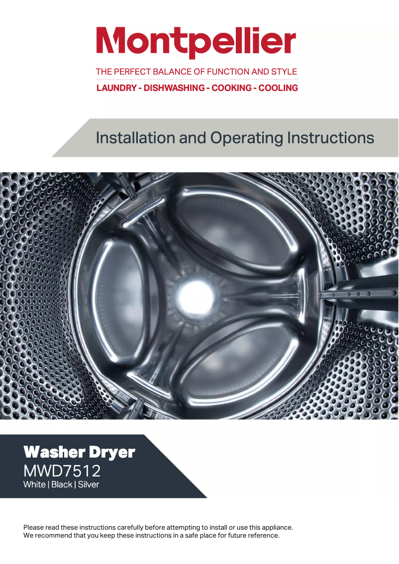 Page 1 de la notice Manuel utilisateur Montpellier MWD7512P
