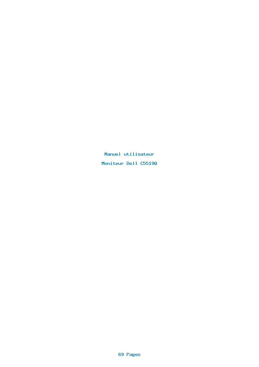 Page 1 de la notice Manuel utilisateur Dell C5519Q