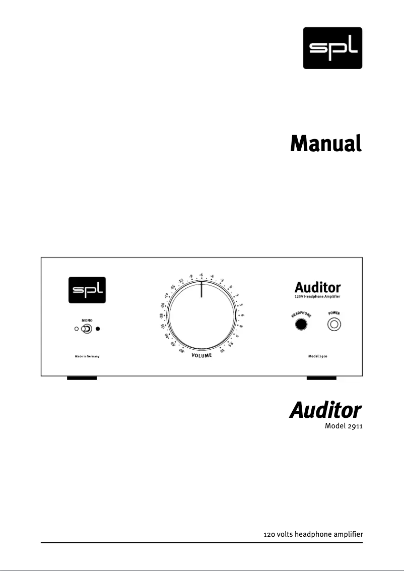 Página 1 del manual Manual de usuario SPL Auditor