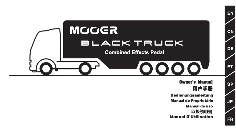Page 1 de la notice Manuel utilisateur Mooer Black Truck