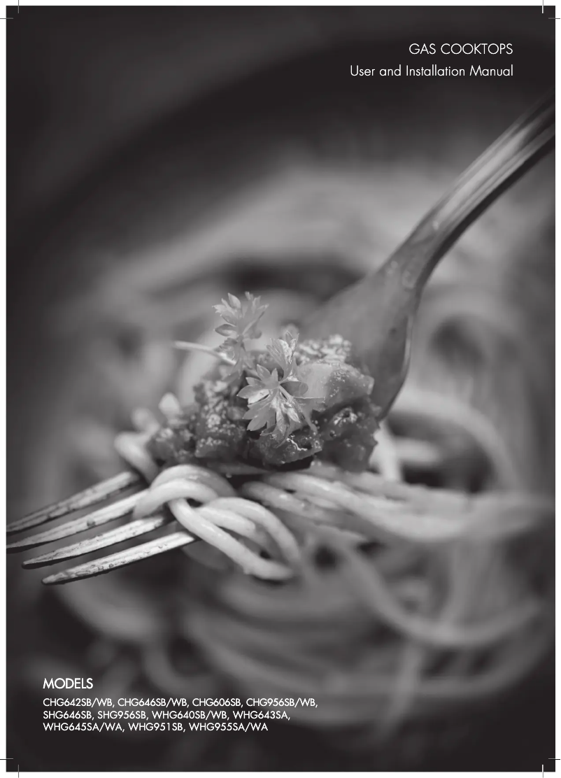 Page 1 de la notice Manuel utilisateur Westinghouse CHG642WB