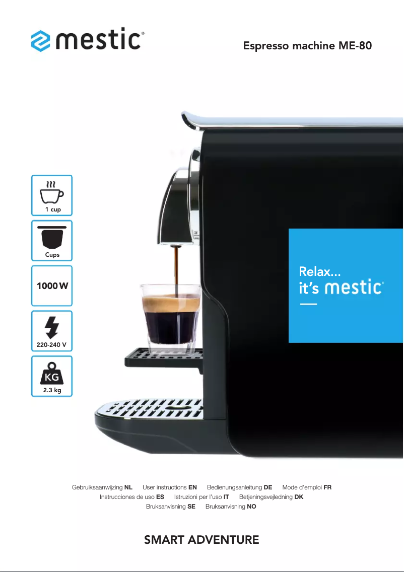 Page 1 de la notice Manuel utilisateur Mestic ME-80