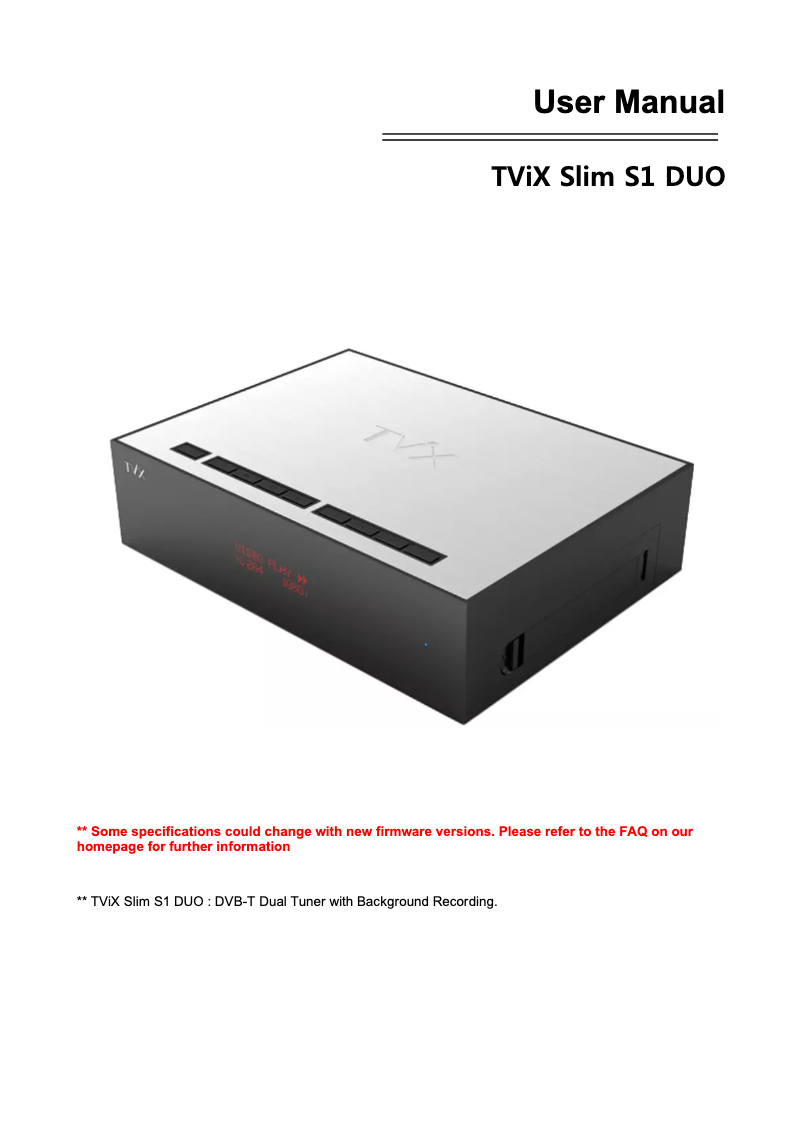 Página 1 del manual Manual de usuario Dvico Slim S1 Duo