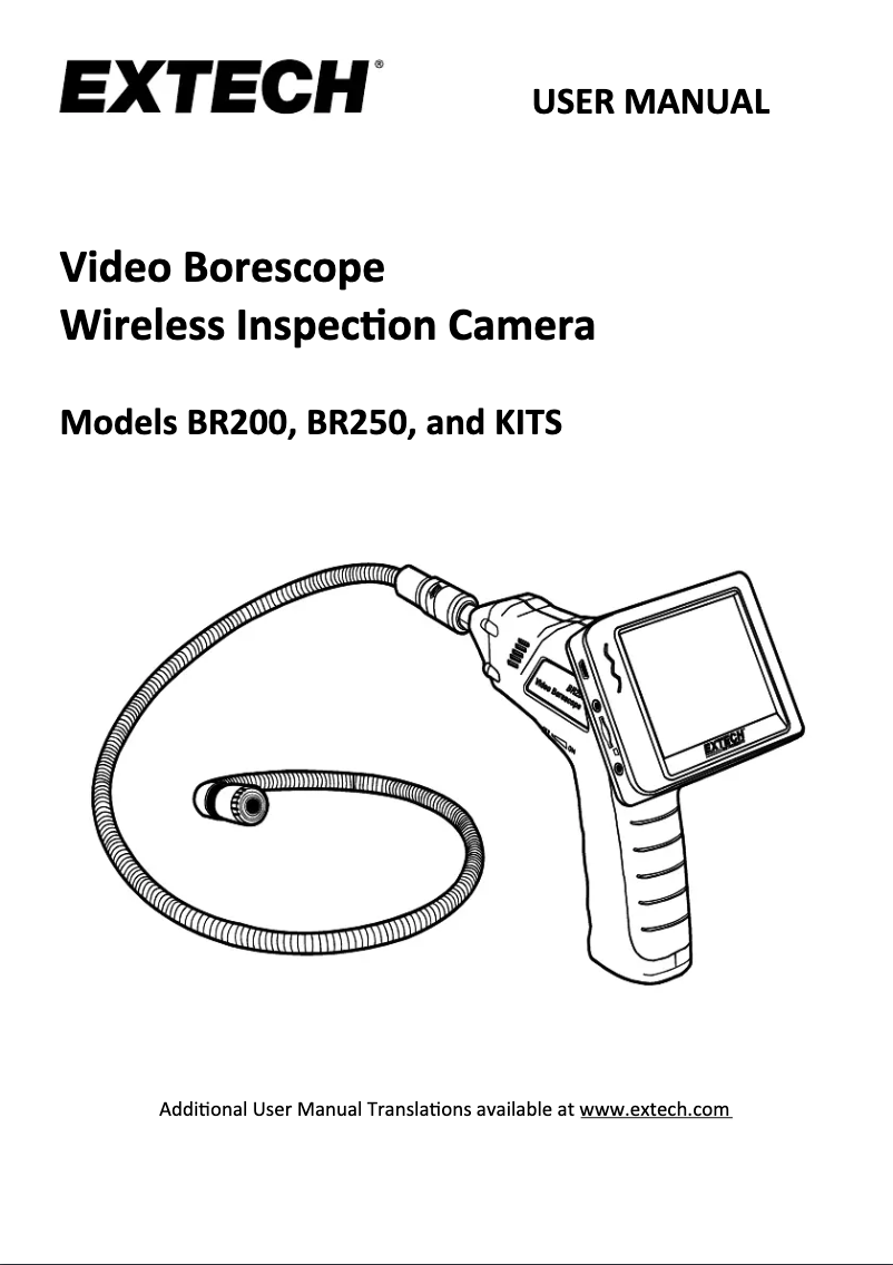 Page 1 de la notice Manuel utilisateur Extech BR200