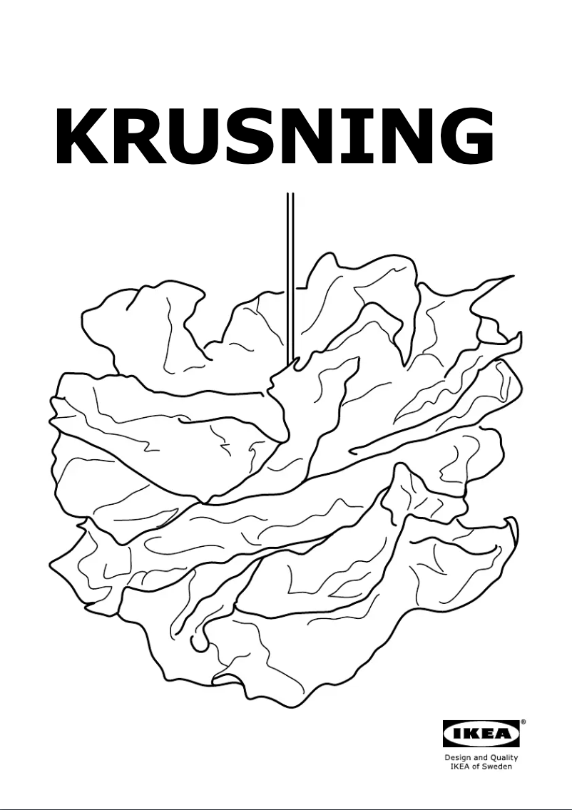 Page 1 de la notice Manuel utilisateur Ikea KRUSNING 502.599.21
