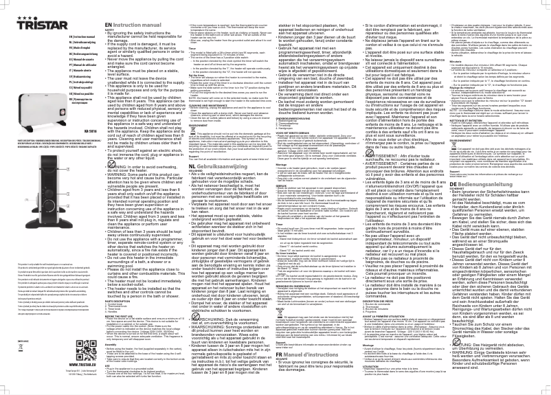 Page 1 of the manual User Manual TriStar KA-5816