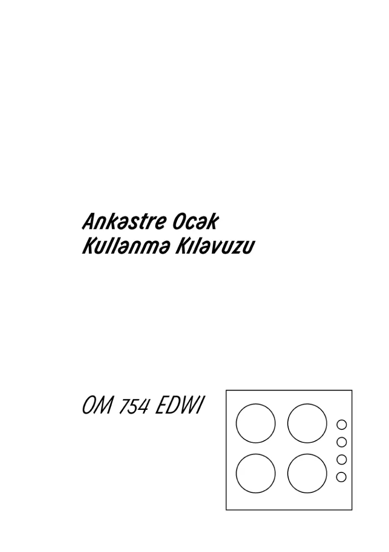 Page 1 de la notice Manuel utilisateur Arçelik OM 754 EDWI