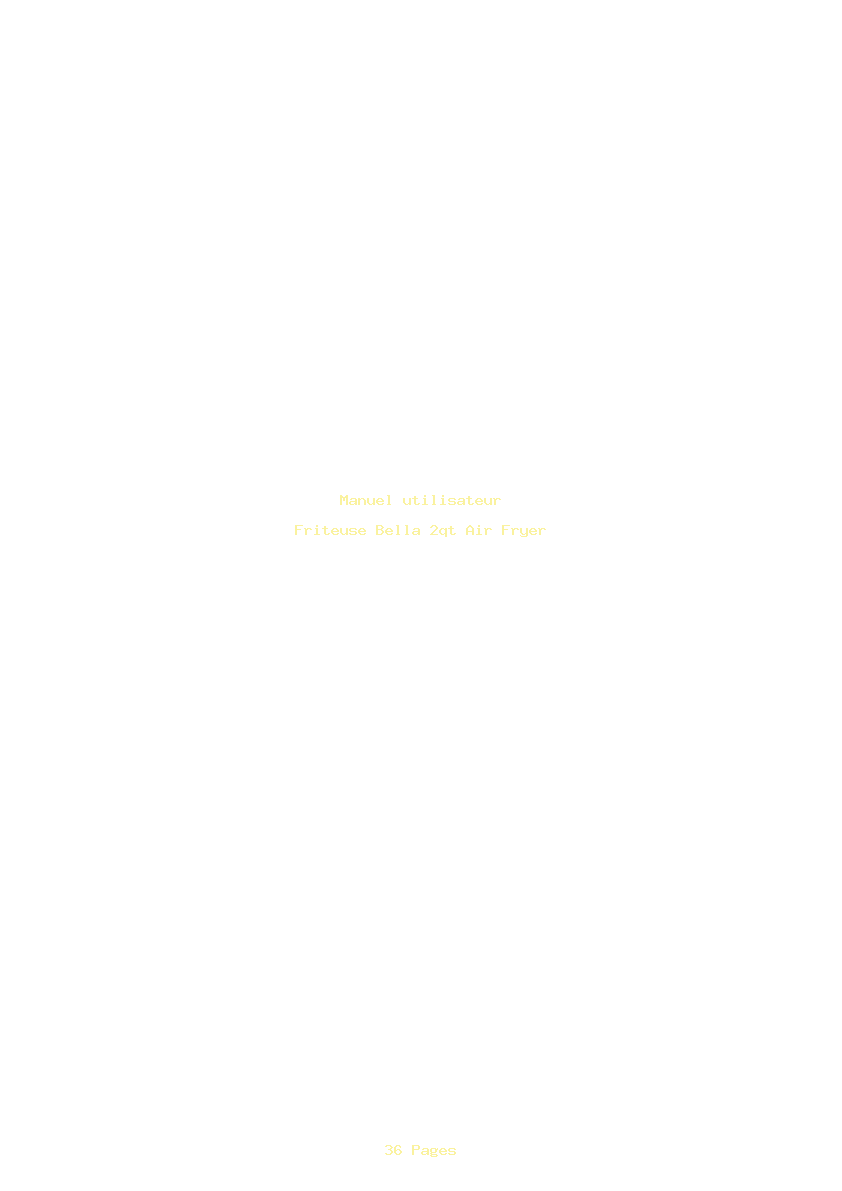 Page 1 de la notice Manuel utilisateur Bella 2qt Air Fryer