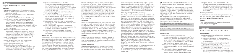 Page 1 of the manual User Manual Philips Avent SCF051