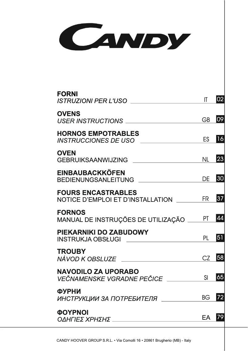 Página 1 del manual Manual de usuario Candy FCC604BA/E