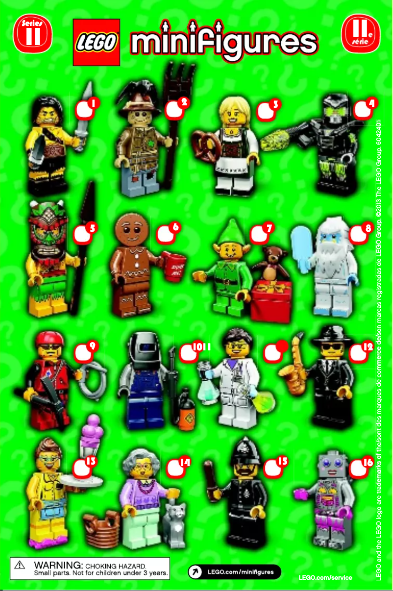 Page 1 de la notice Manuel utilisateur Lego Minifigures 71002