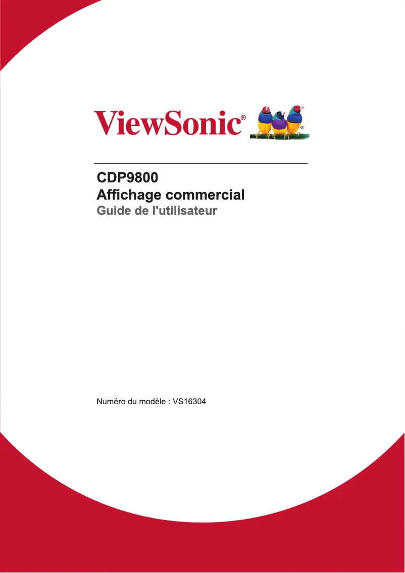 Página 1 del manual Manual de usuario Viewsonic CDP9800