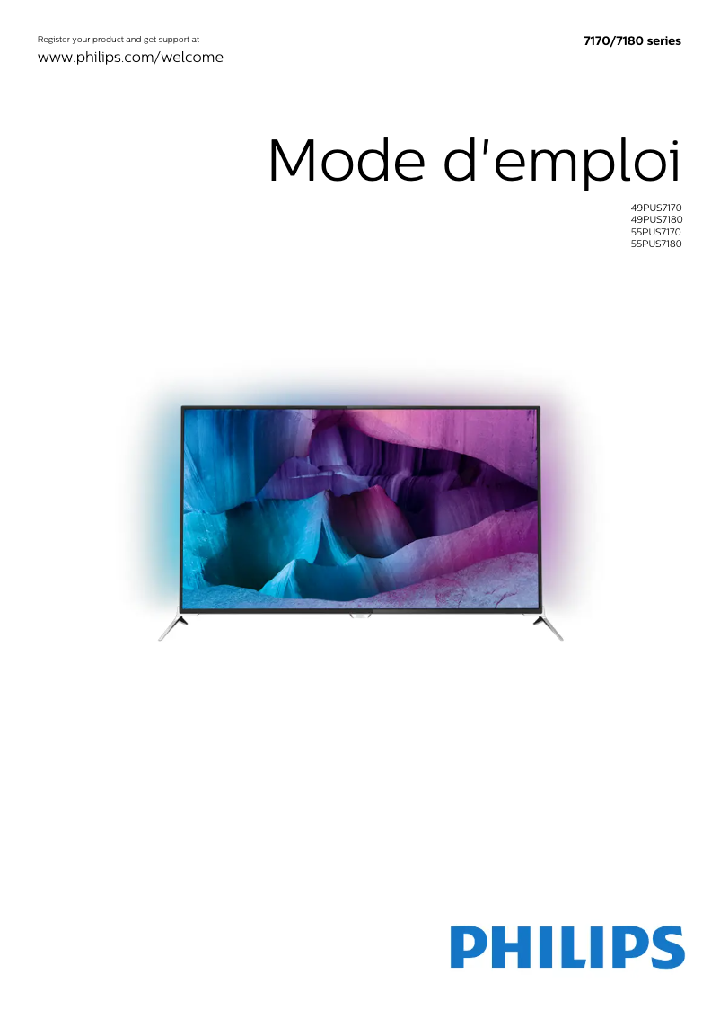 Page n°1 - Manuel utilisateur Philips 55PUK7150