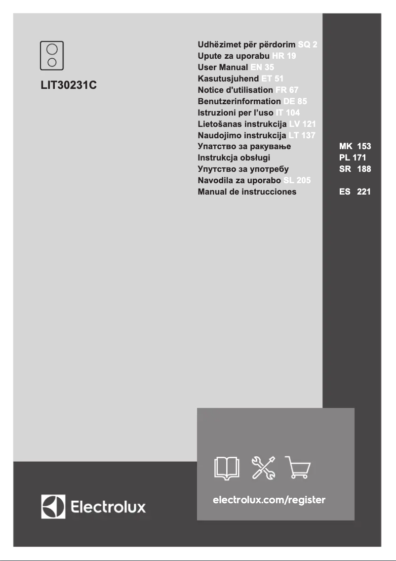 Página 1 del manual Manual de usuario Electrolux LIT30231C
