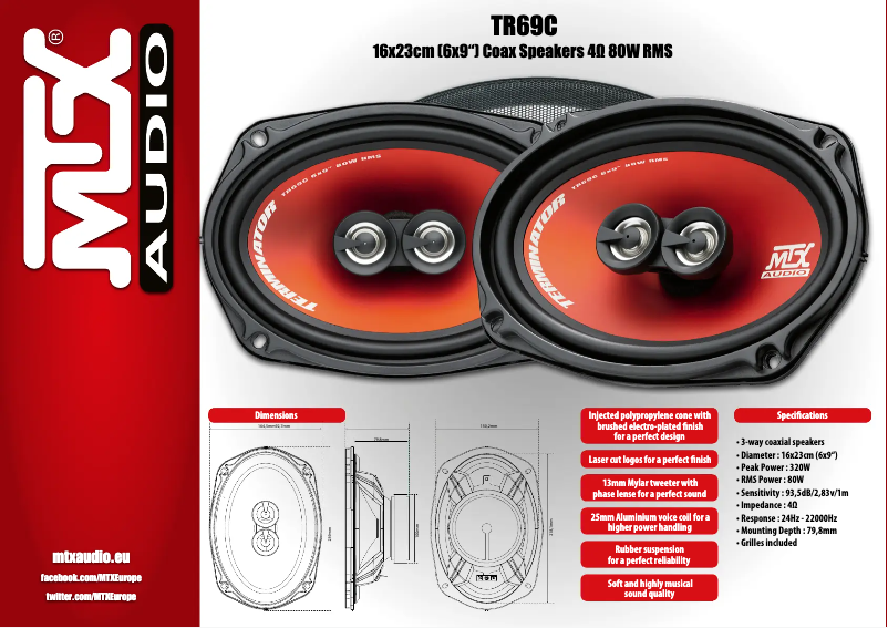 Page 1 de la notice Manuel utilisateur MTX Audio TR69C