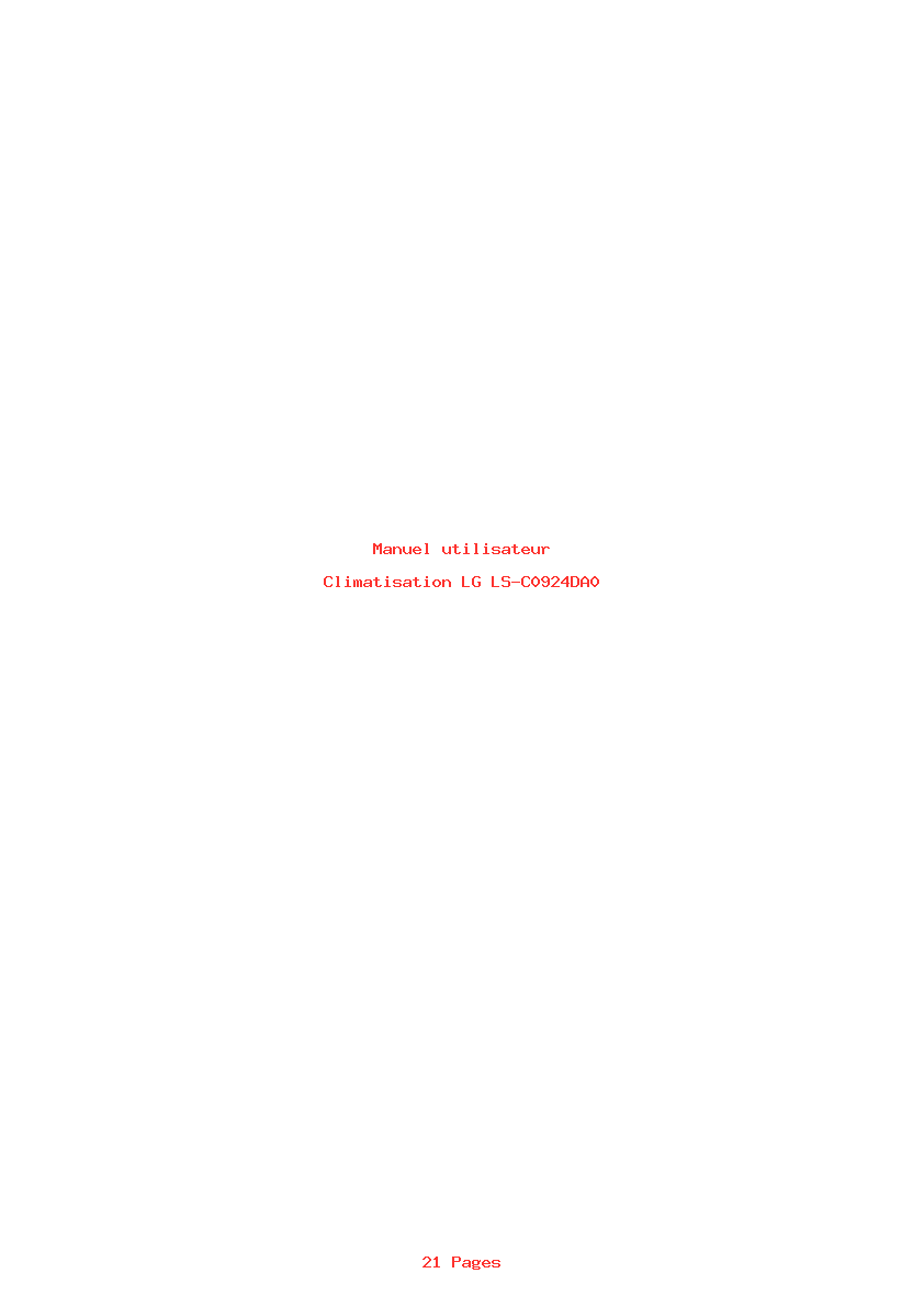 Image de la première page du manuel de l'appareil LS-C0924DA0