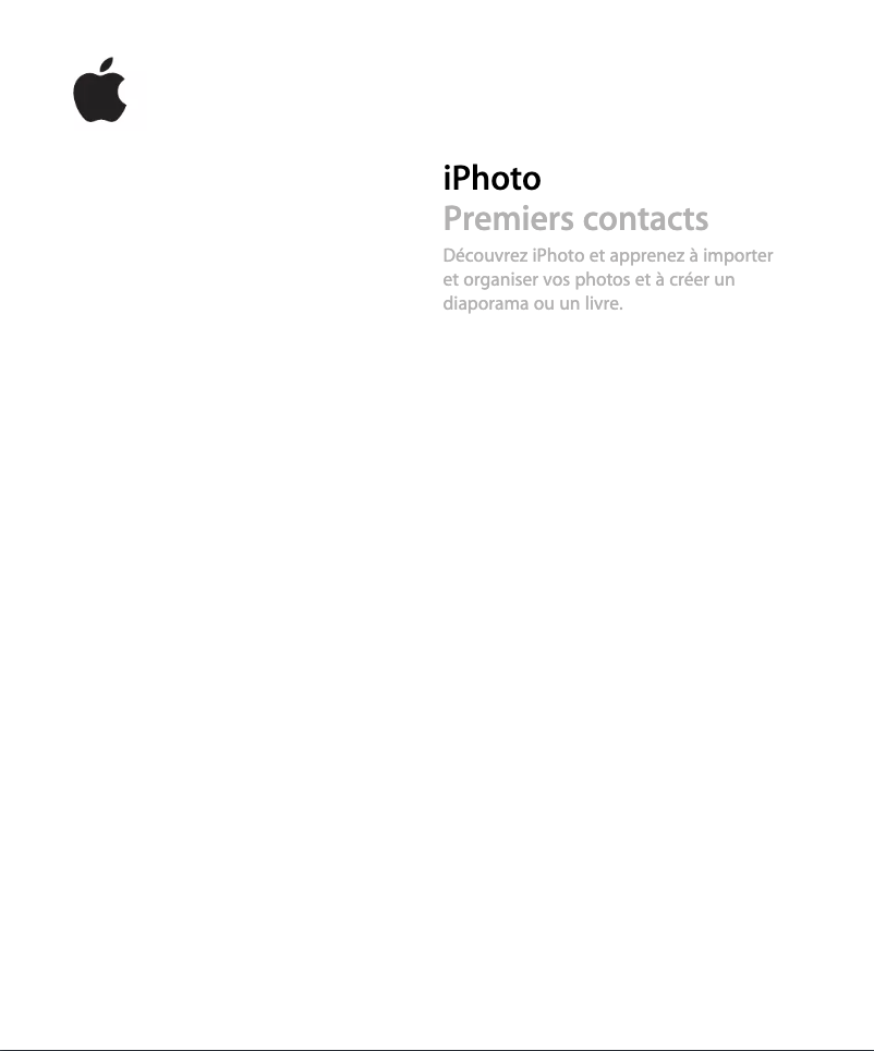 Page 1 de la notice Manuel utilisateur Apple IPhoto 08