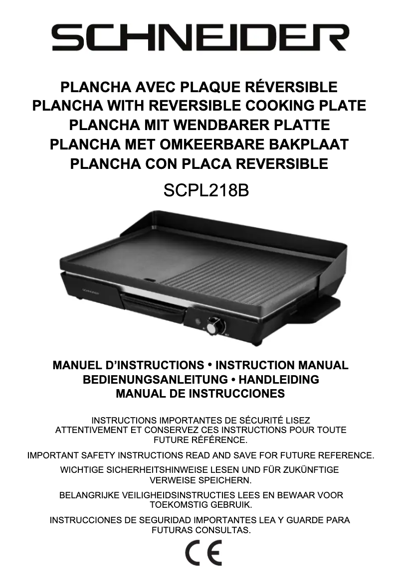 Page 1 de la notice Manuel utilisateur Schneider SCPL218B