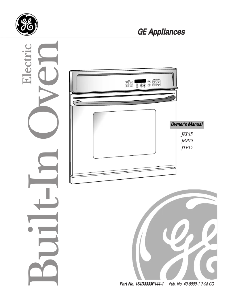 Página 1 del manual Manual de uso y mantenimiento GE JKP15BABB